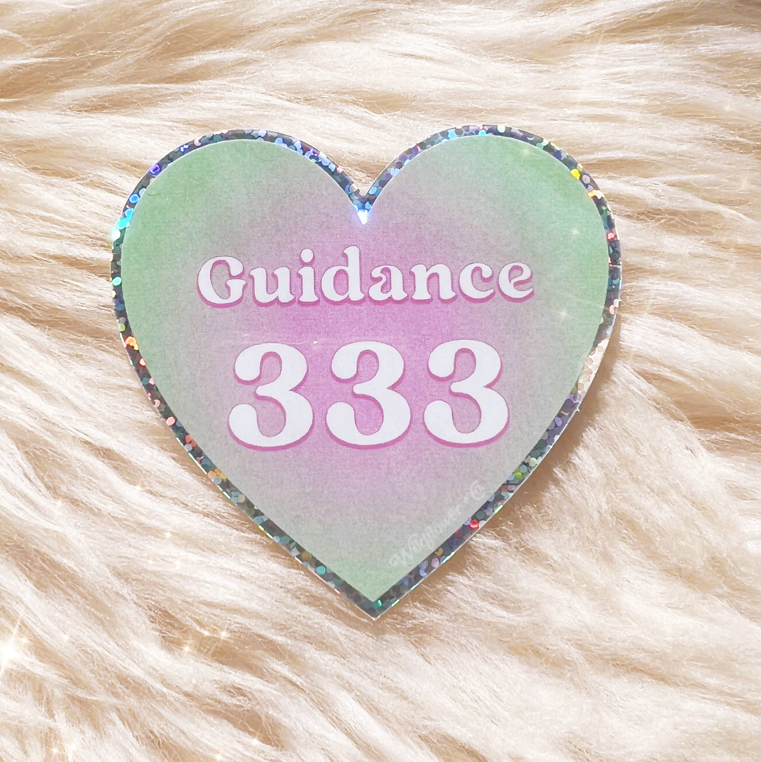 Wildflower + Co. - Wholesale Sticker - Angel Number Heart Sticker - Manifest Protection Alignment +3