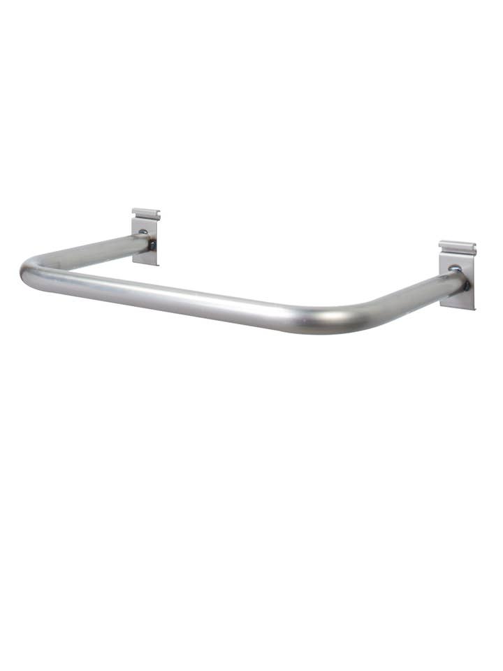 Boutique Raw Steel U-Shaped Hangrail For Wire Grid for wholesale by Store Supply Warehouse