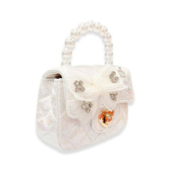 Doe a Dear - Wholesale Purse/Bag Accessory - Kids - B1378 Embellished Bow Shiny Quilted Purse (2 Colors)6