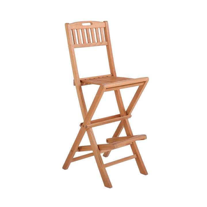 Nordic Teak Natural Teak Indoor/Outdoor Folding Bar Stool for wholesale by Nordic Teak