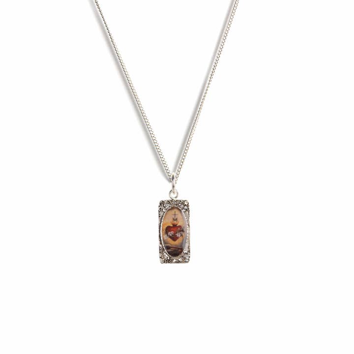 Collar con Encanto en Retablo Rectangular Enmarcado para venta al por mayor de VSA Designs Inc.