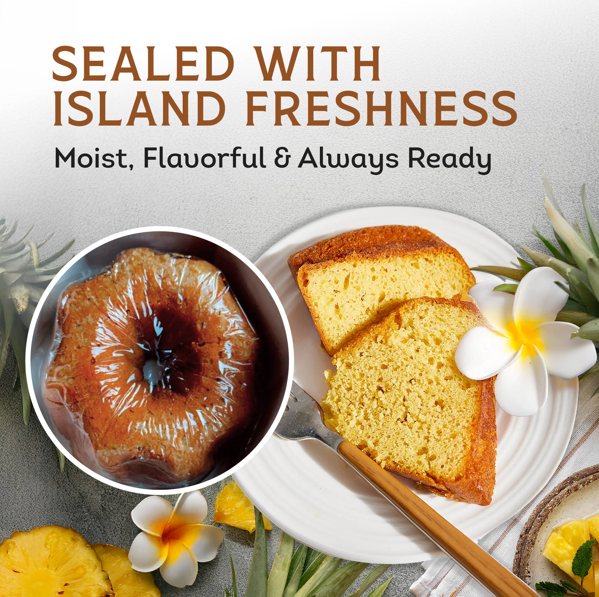 Tortuga Spirit Cake Company - Venta al por mayor Tarta - Pastel de ron y piña estilo hawaiano Tortuga3