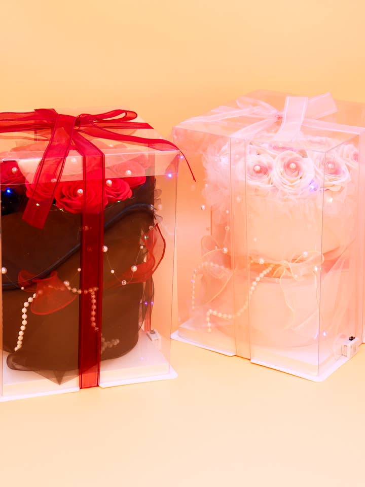 Jumbo Soap Rose Bouquet LED Light-Up Gift Box - 12 Inch for wholesale by Cap Zone