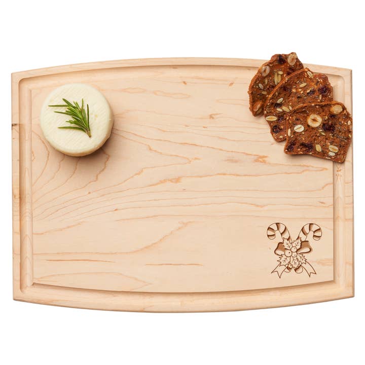 Arched Artisan Maple Board | Candy Cane | 12 x 9" for wholesale by Sophistiplate