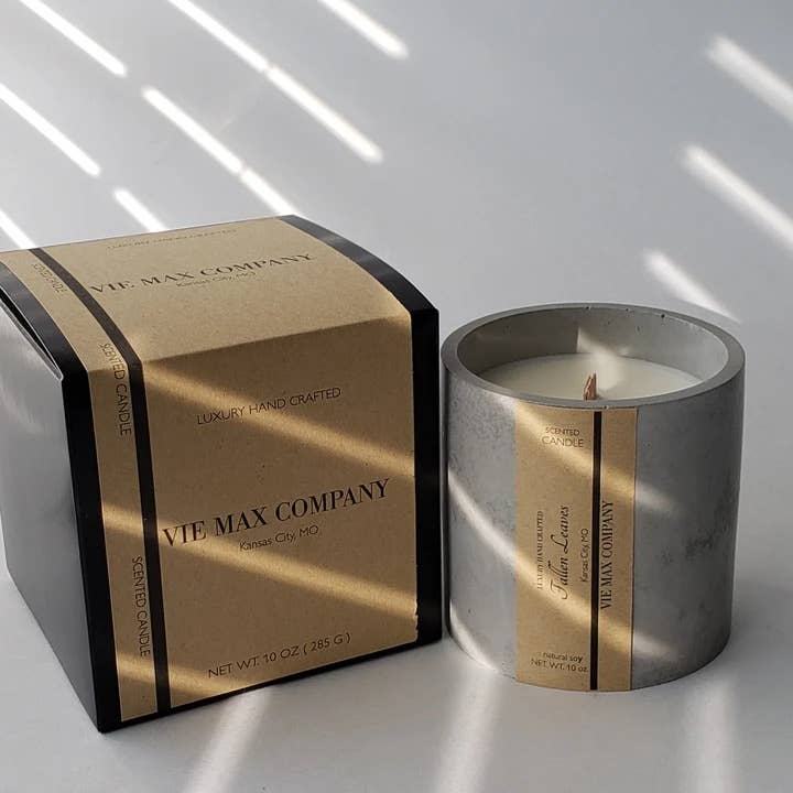 Cement Candle - Fallen Leaves for wholesale by Vie Max Company