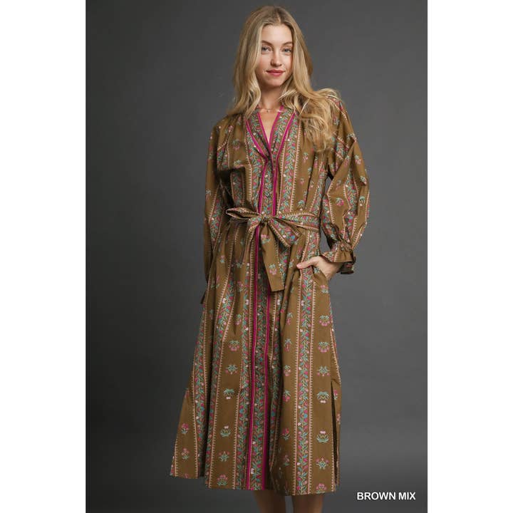 Floral Stripe Maxi Dress for wholesale by STYLE USA