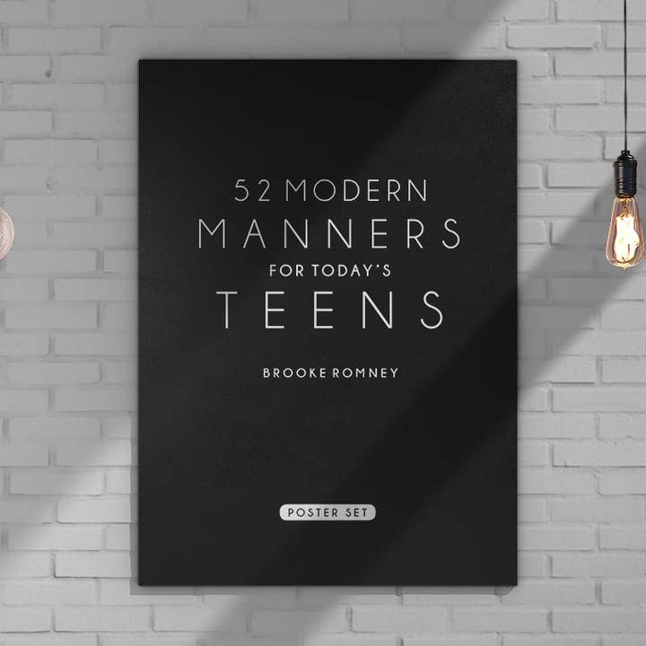 52 Modern Manners for Teens Posters for wholesale by Brooke Romney Writes