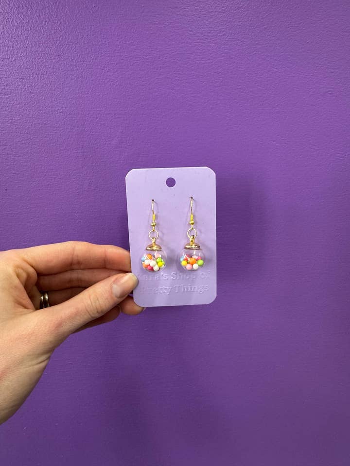 Handmade Gum Ball Earrings for wholesale by Kara’s Shop of Pretty Things