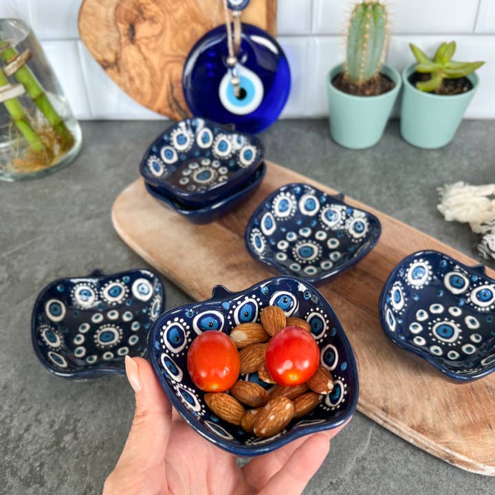 Umays Boho - Wholesale Decorative Plate/Dish/Bowl - Handmade Ceramic Trinket Dish, Small Pinch Bowls, Boho Decor