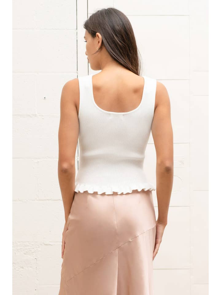 The Workshop Studio – Engroshandel Strikket top - Dame – SALAT KANT ÆRMELØS SWEATER STRIKKET TOP9