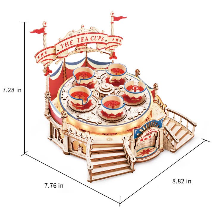 Hands Craft - Vente Puzzle – enfant - Puzzle électromécanique en bois : Tilt-A-Whirl1