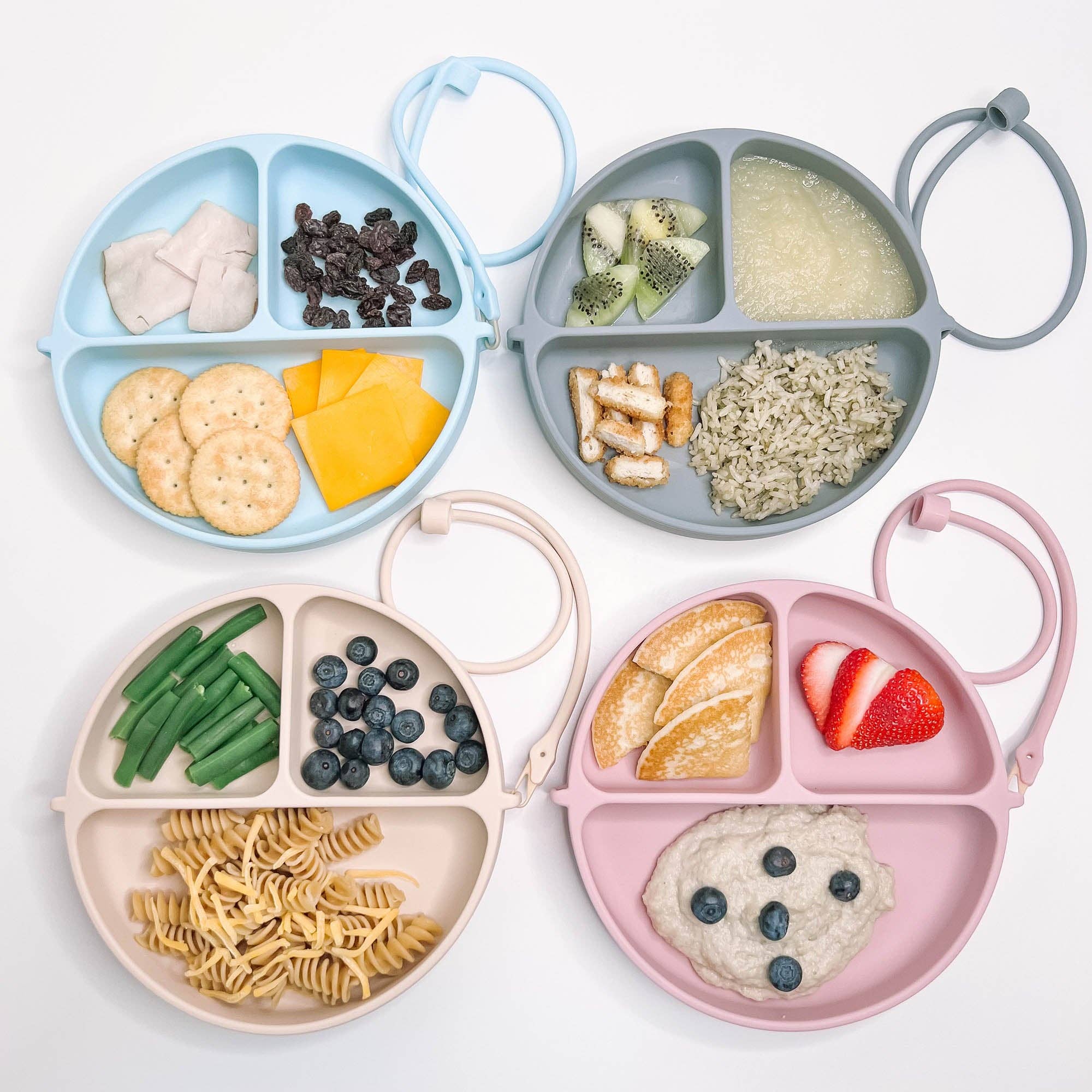 Jedbaby - Wholesale Dinner Plate - Kids & Baby - DropLess Plate - Silicone Suction Plate With Utensil Attachment11