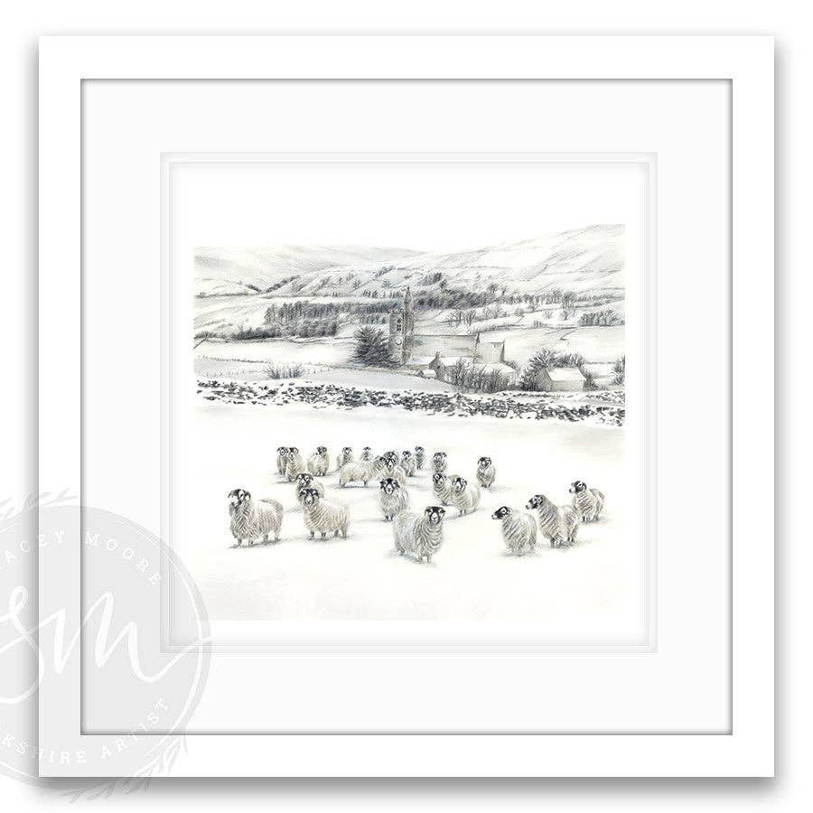 Stacey Moore Ltd - Wholesale Art Print - Sheep in Snow11