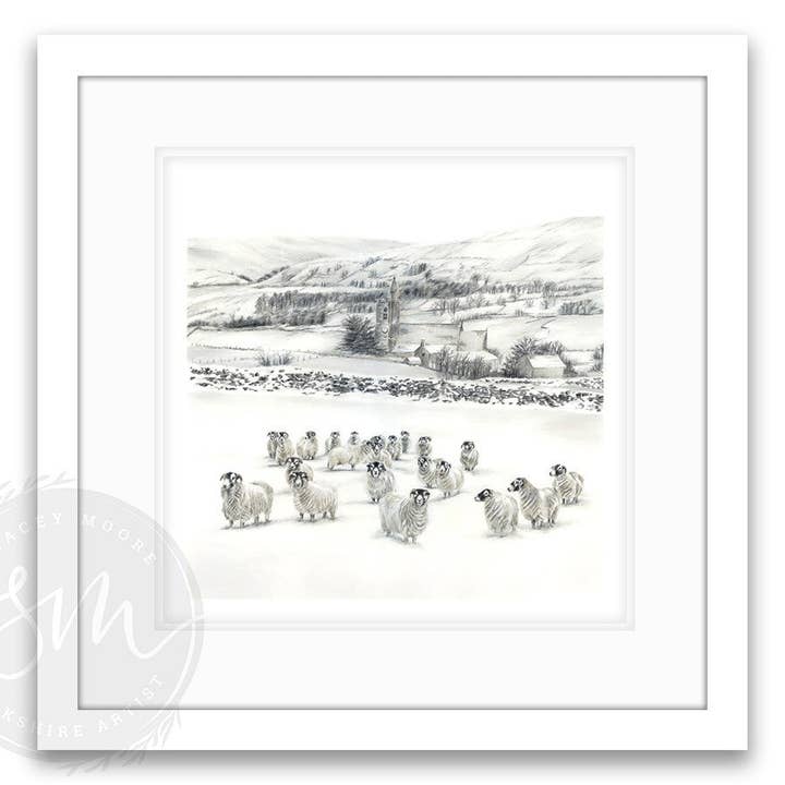 Stacey Moore Ltd - Wholesale Art Print - Sheep in Snow11