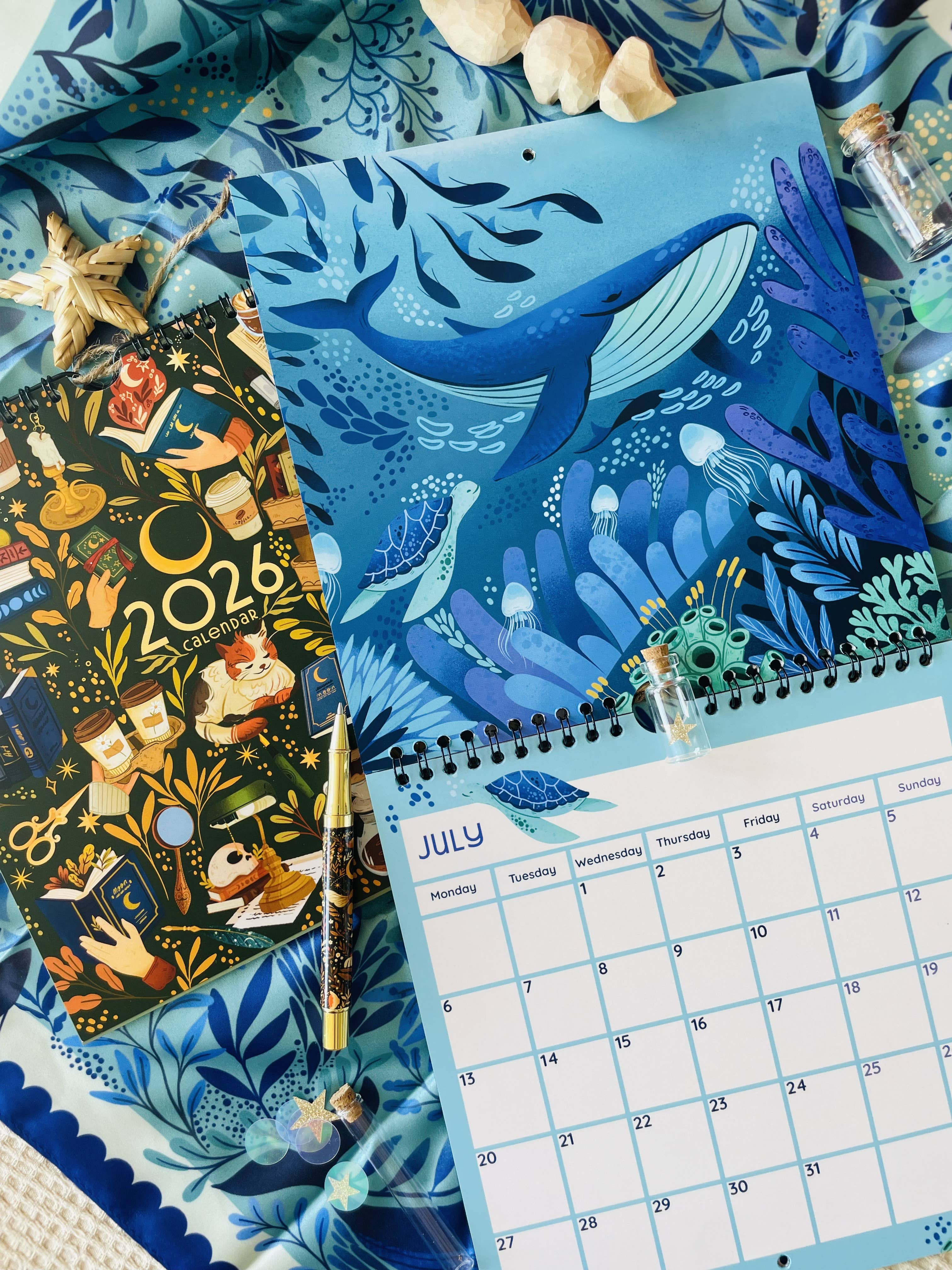 Split Moon Studios - Wholesale Calendar - 2026 Wall Calendar Floral Calendar - 21*21 CM Sized Calendar2