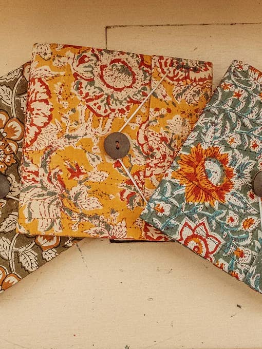 Handmade Blockprint Notebook, Drawing Journal, Floral Diary for wholesale by Gardenbelle Shop