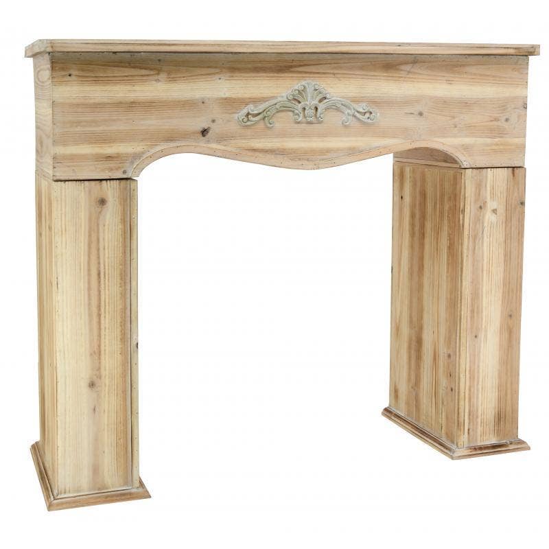 Aubry Gaspard - Wholesale Fireplace Screen - Natural pine fireplace mantel0