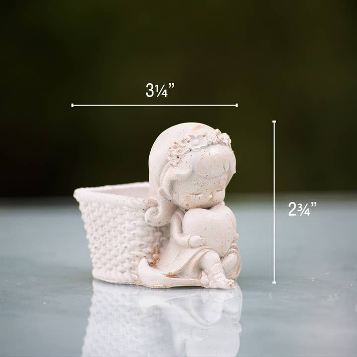 Bella Home Garden Decor - Wholesale Plant Pot - Succulent Mini Pot Little Girl1