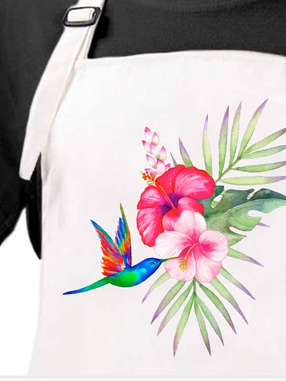 Tablier Colibri Hibiscus pour la vente par M Design Studio Gifts