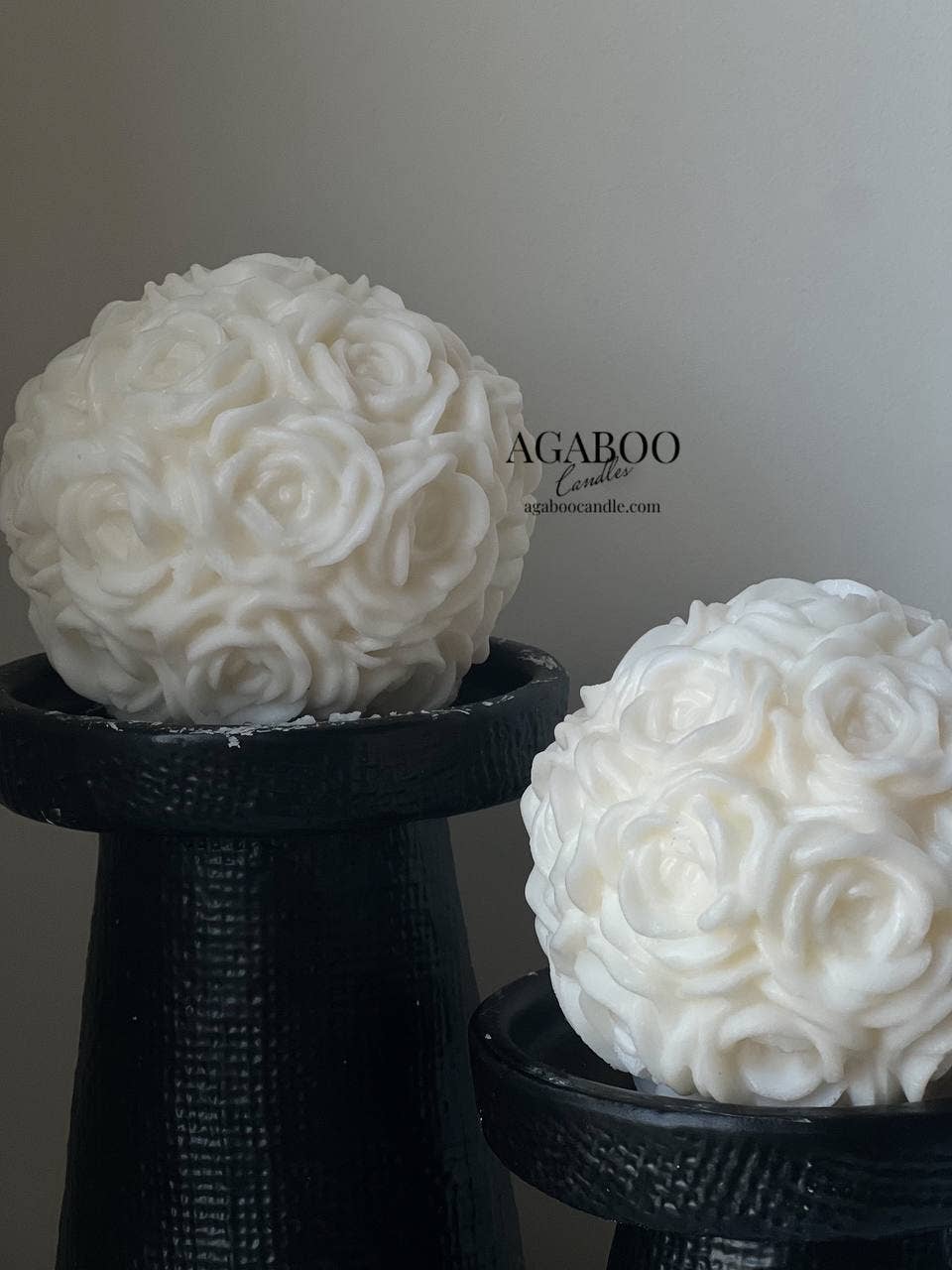Agaboo Candle - Wholesale Novelty Candle - Charming Rose Ball Candle 3x3.5in - Flowers3