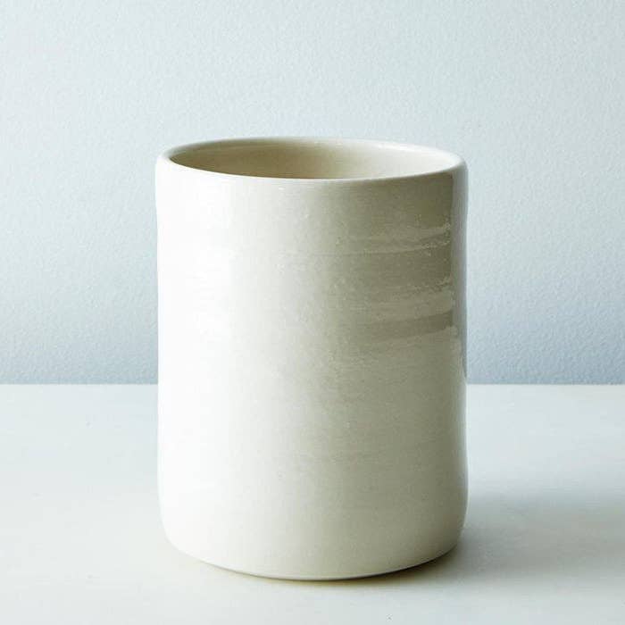 Stuck in the Mud Pottery - Wholesale Utensil Holder - Large Ceramic Utensil Holder - White2