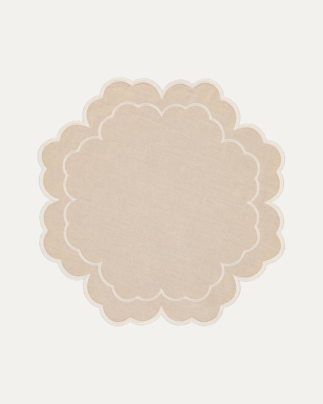 Mariaida Home - Wholesale Dinner Plate - Single Iris, Beige with White1