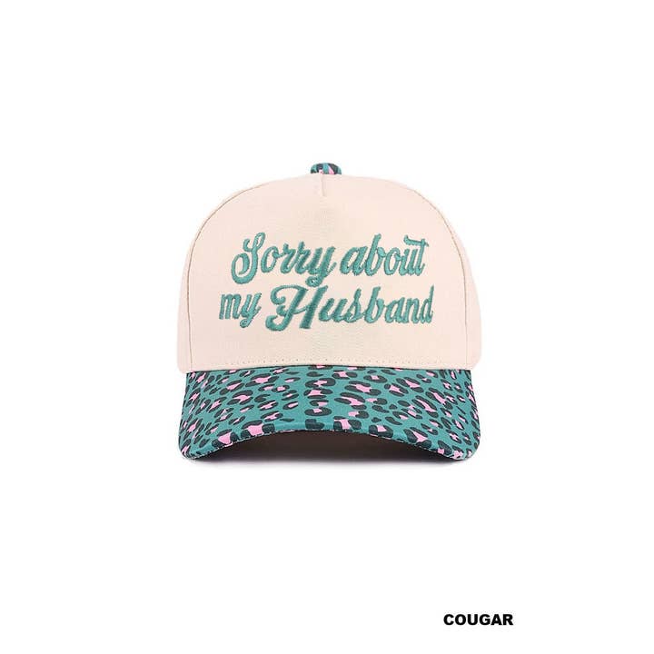 42POPS - Vente Casquette de baseball – femme - .._ 1014 Désolé pour mon mari Casquette en toile de coton bicolore SI-279949