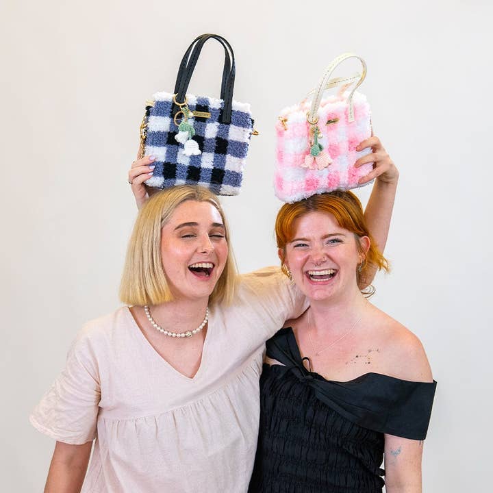 Craft Club - Wholesale DIY craft kit - Pink Gingham - Woven Tote Bag Kit10