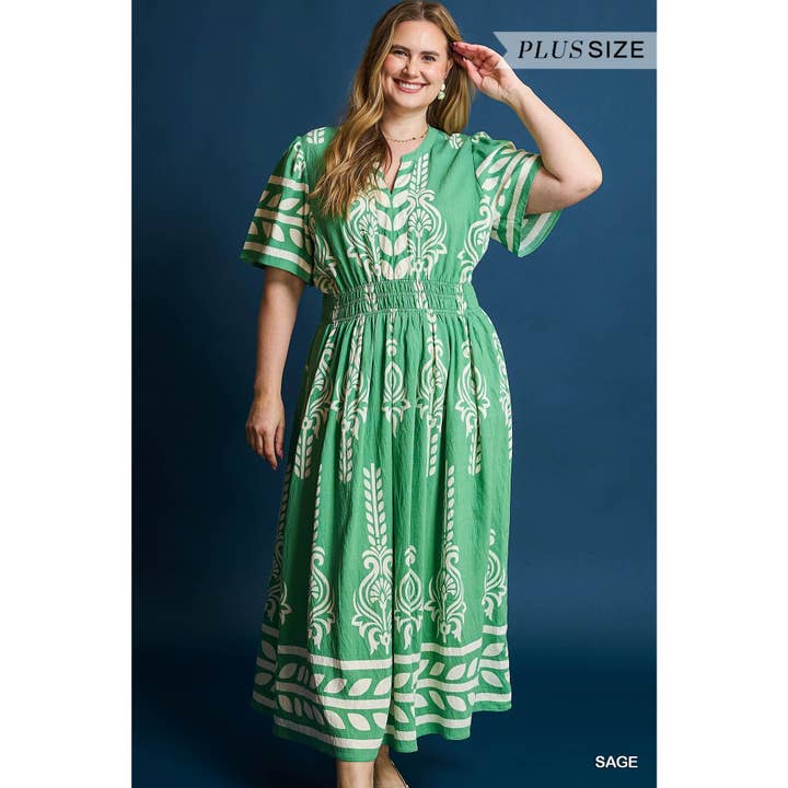 STYLE USA – Vestido - Mulher por atacado – Vestido Maxi Boho Chic PLUS
