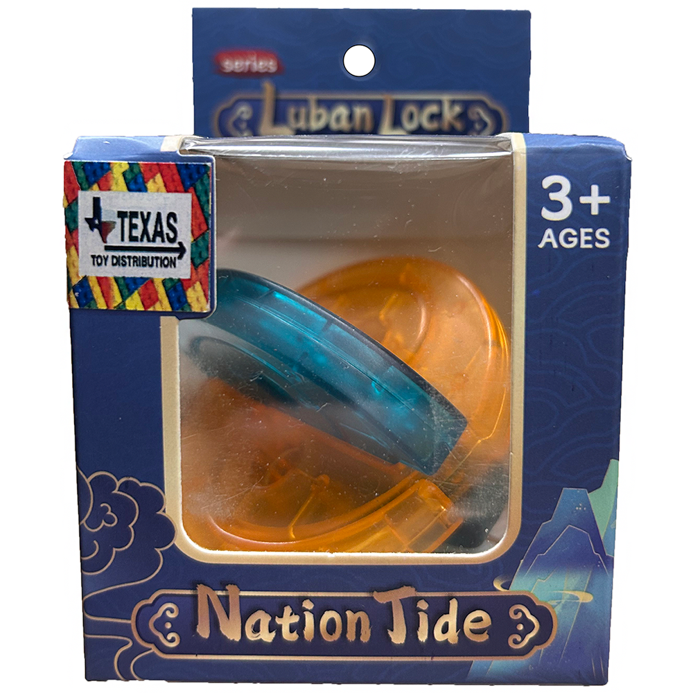 Texas Toy Distribution – wholesale Puzzle – Child – Colorful Lock Brain Teaser Puzzles in Peggable Window Boxes8