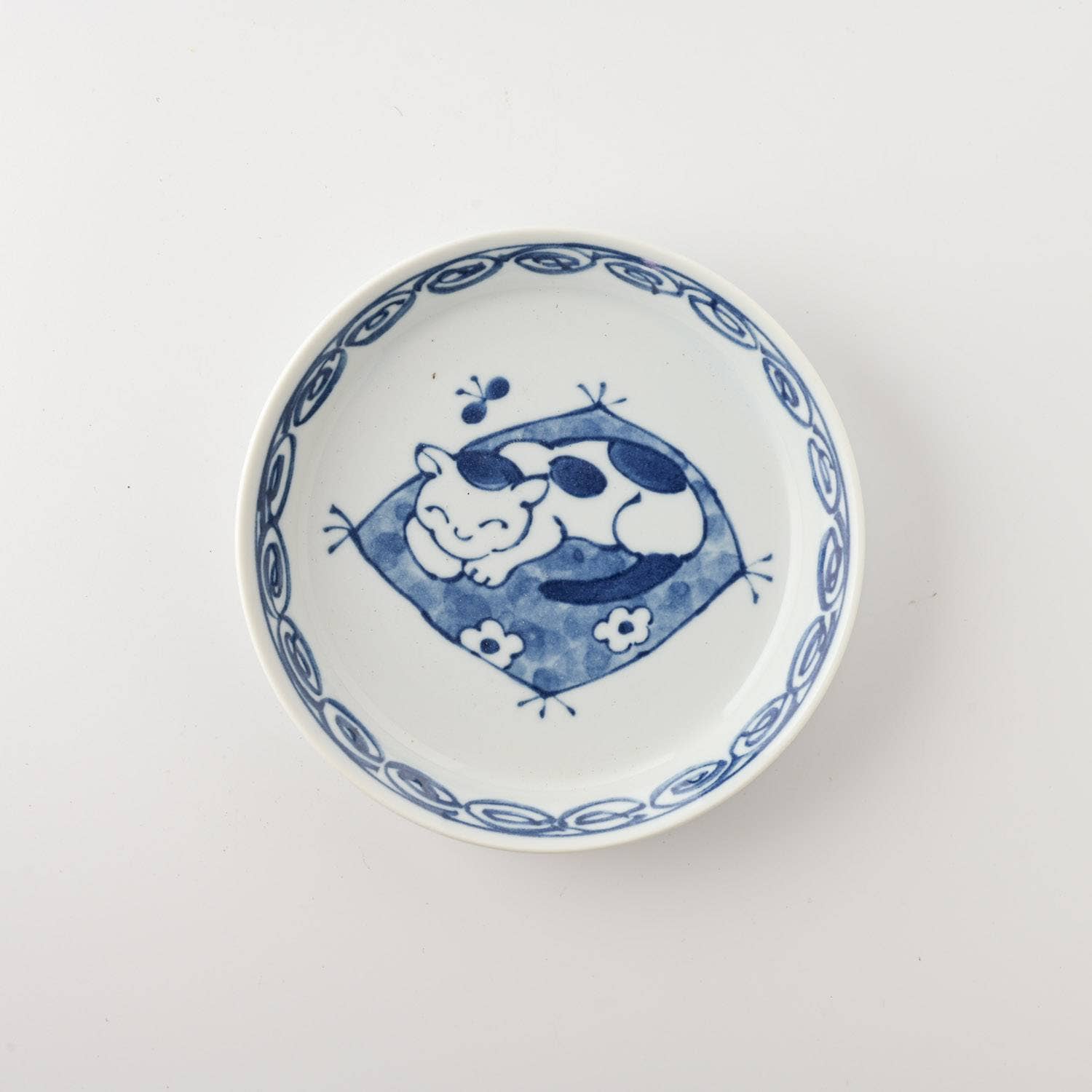 Yamani - Wholesale Dinner Plate - Japanese Cats 14.3cm Mini Plate - Napping1