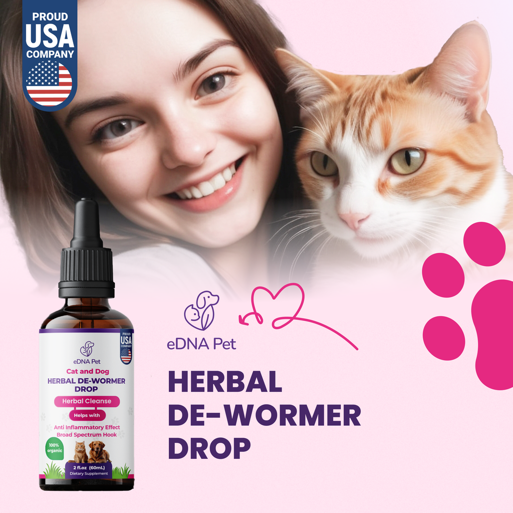 HARMONIFY – wholesale Pet supplement – Cat/dog – Dewormer Extract Drops for Dogs and Cats by eDNA Pet 2 Fl.Oz5
