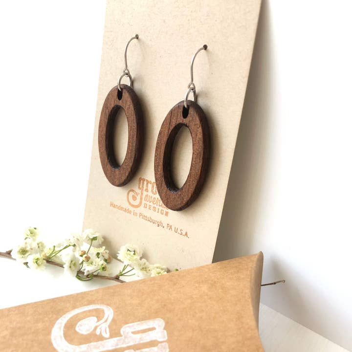 Oval Link Earrings for wholesale by Grove Avenue Design