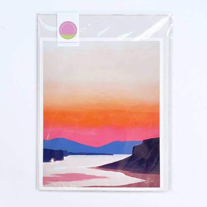 The Gorge at Sunset Modern Landscape Art Print for wholesale by Catherine Freshley Art