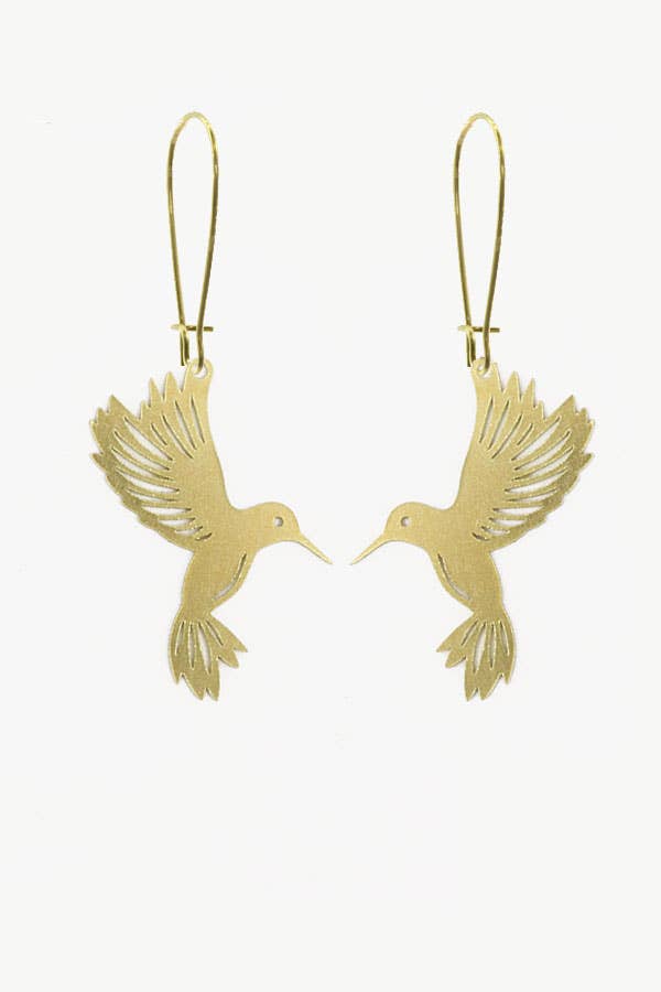 Brass Sand - Wholesale Dangle Earrings - Hummingbird Dangles0