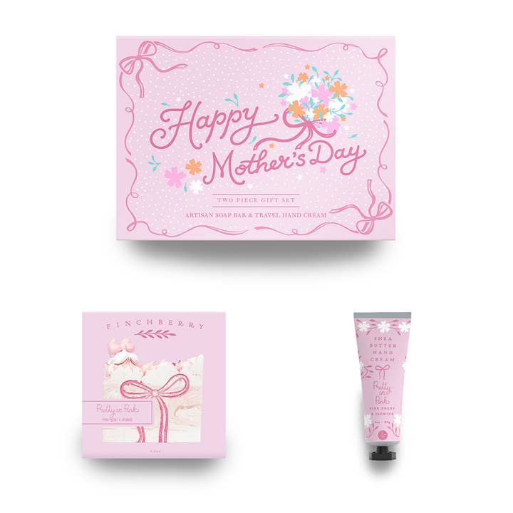 Mother's Day 2 Pc Bath & Body Holiday Gift Set for wholesale by FinchBerry