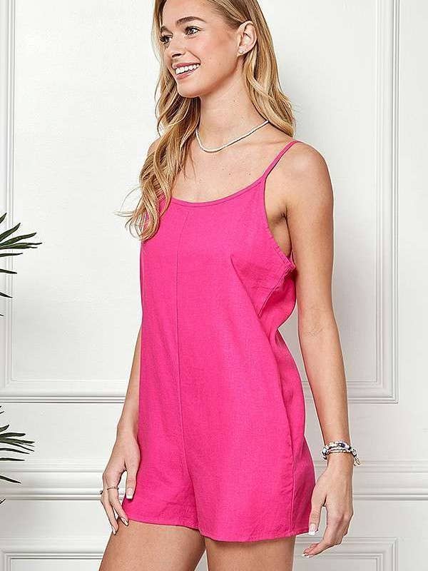 Heart & Hips - Vente Combishort – femme - WR48810 - COMBISHORT À SILHOUETTE DÉCONTRACTÉE AVEC POCHES LATÉRALES1