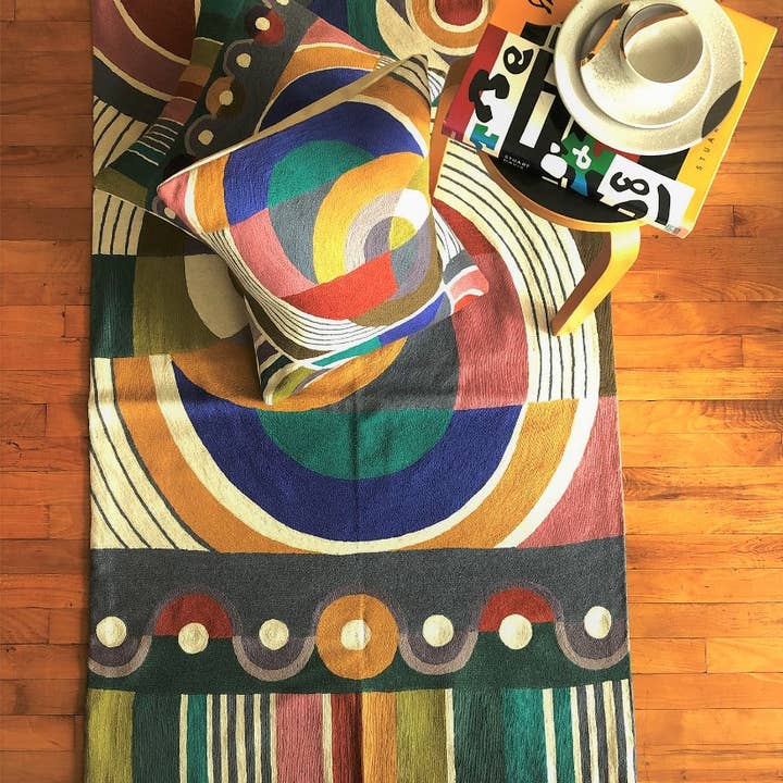 Wall Art/ Rug Chainstitch 3'x5' Delaunay Rhythm Rug for wholesale by natural habitat