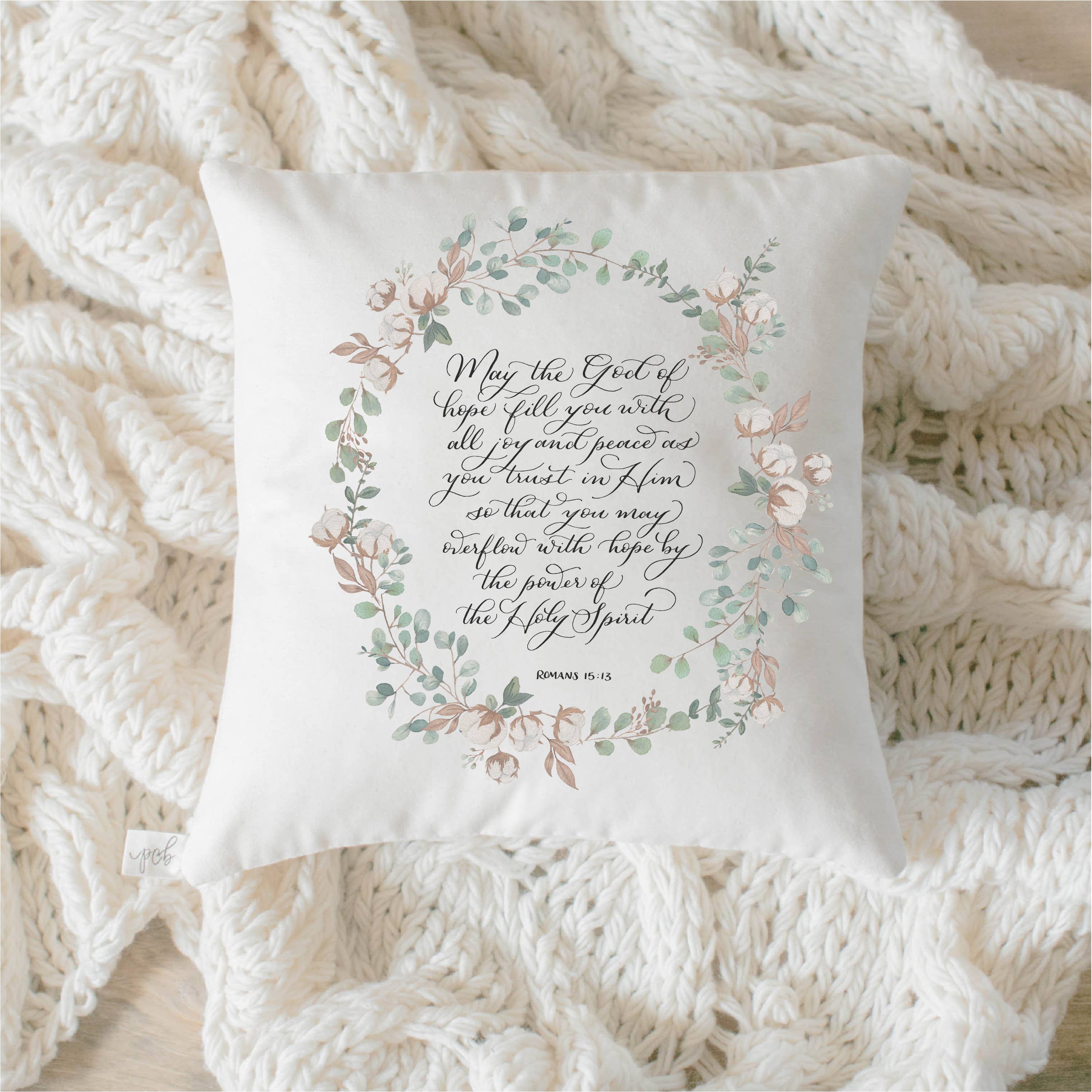 DWELL Home Shoppe - Wholesale Throw/Decorative Pillow - Romans 15 Square Pillow