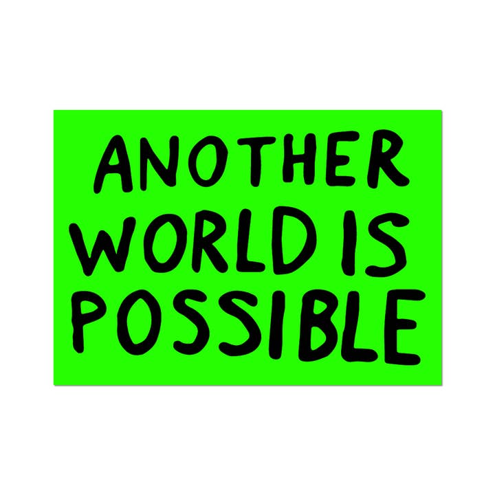 Apply Stickers - Wholesale Phone & Laptop Stickers - Another World is Possible by Sam Durant - Die-Cut Sticker