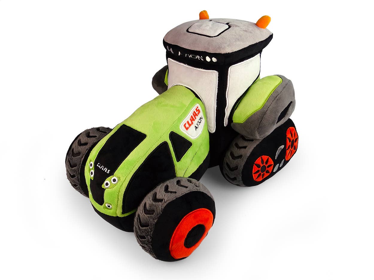 American Hobbies & Merchandising - Vente Peluche – enfant et bébé - Jouet en peluche souple UH Kids Claas Axion avec Half Tractor