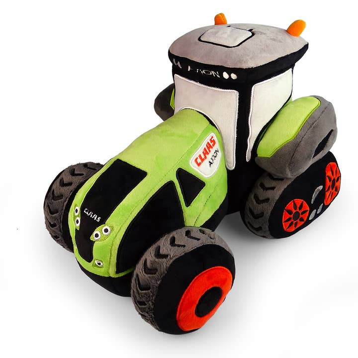Jouet en peluche souple UH Kids Claas Axion avec Half Tractor pour la vente par American Hobbies & Merchandising