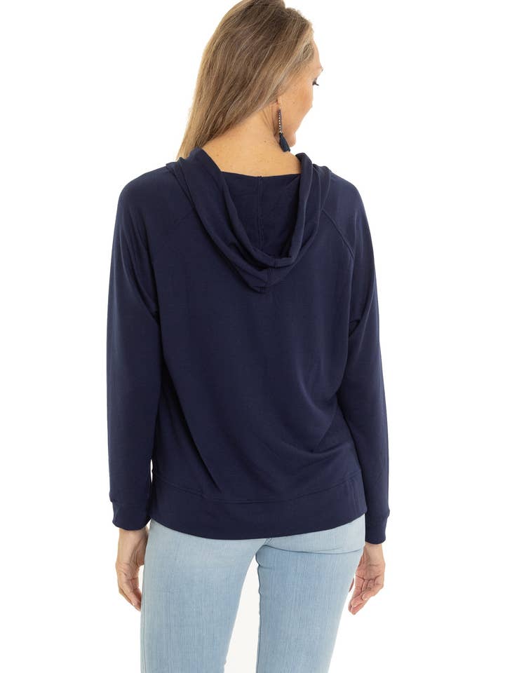 Flying Colors Apparel - Wholesale Hoodie - Women's - West Virginia Mountaineers Christine Cross Front Hoodie2