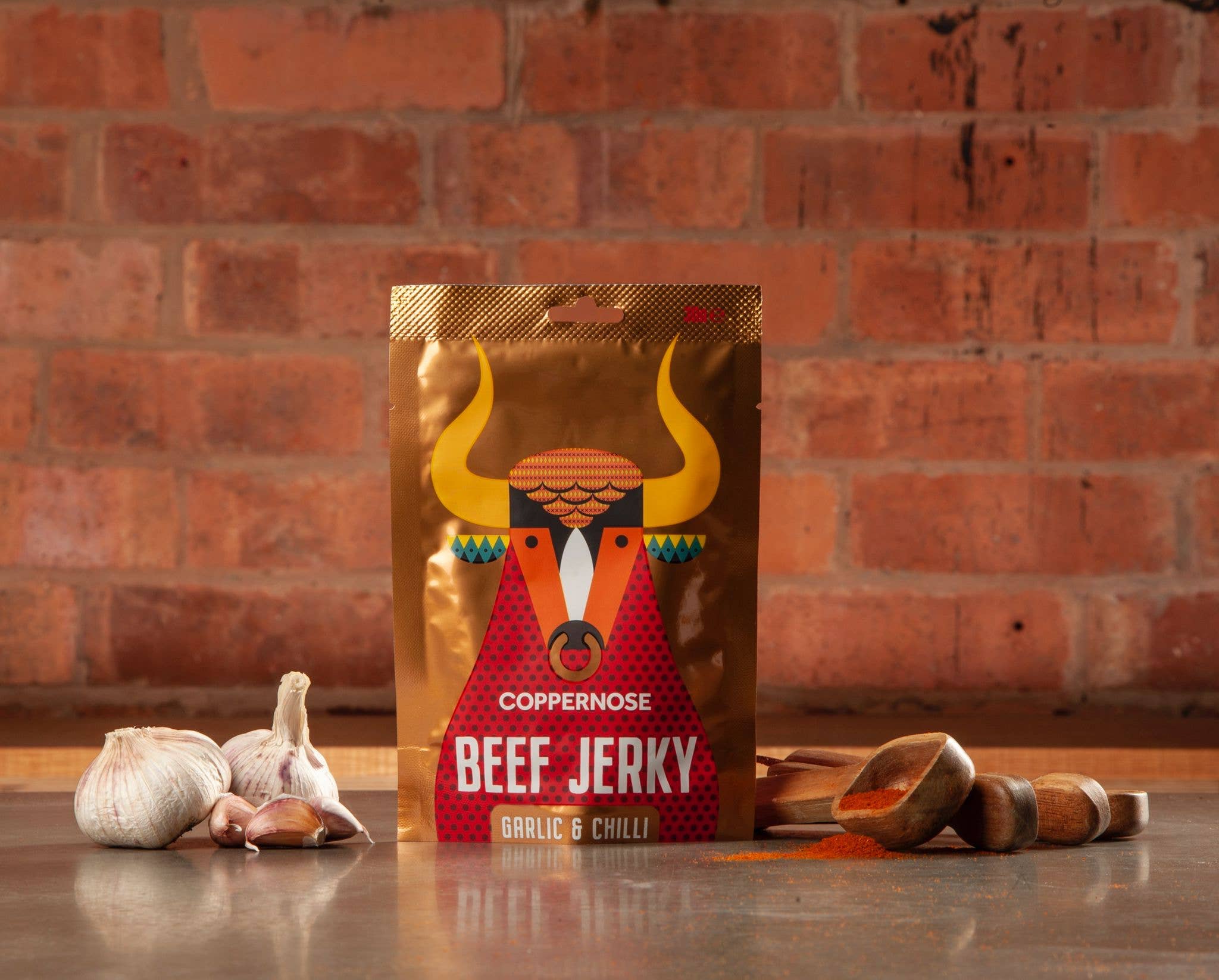 CopperNose – Jerky por atacado – French kiss – Jerky artesanal de carne com alho e pimenta2