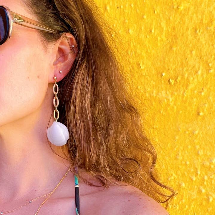 Reshelled Jewelry - Wholesale Dangle Earrings - The Tinx Shell Earrings