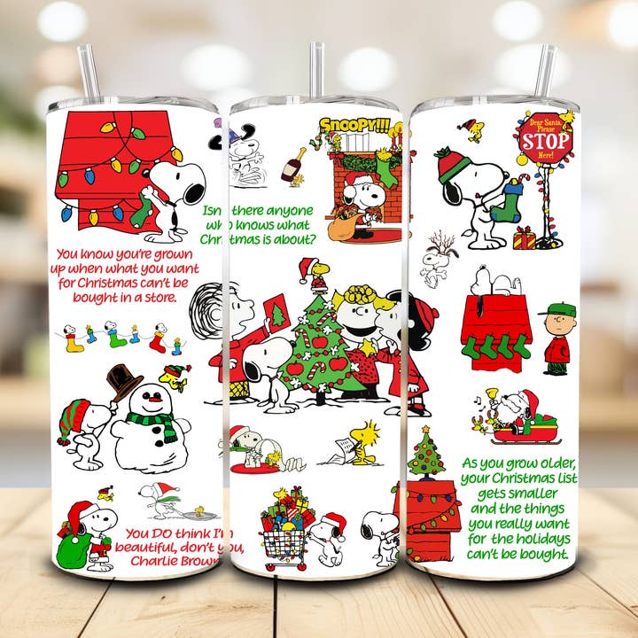 Bicchiere natalizio, 20 oz. in acciaio inossidabile per la vendita all'ingrosso da parte di Stencil Art Canada