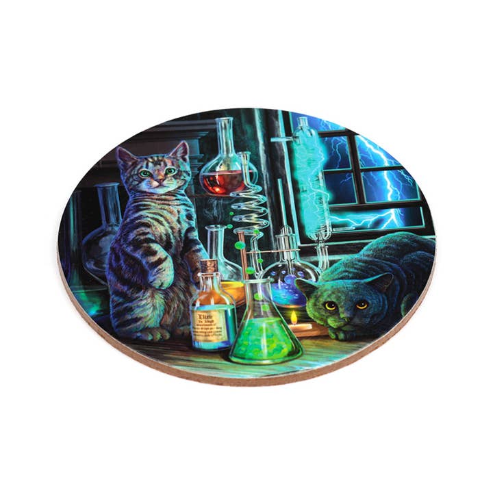 Puckator EU - Wholesale Coasters - Lisa Parker Magical Cats Set of 4 Cork Coasters (New 2025)3
