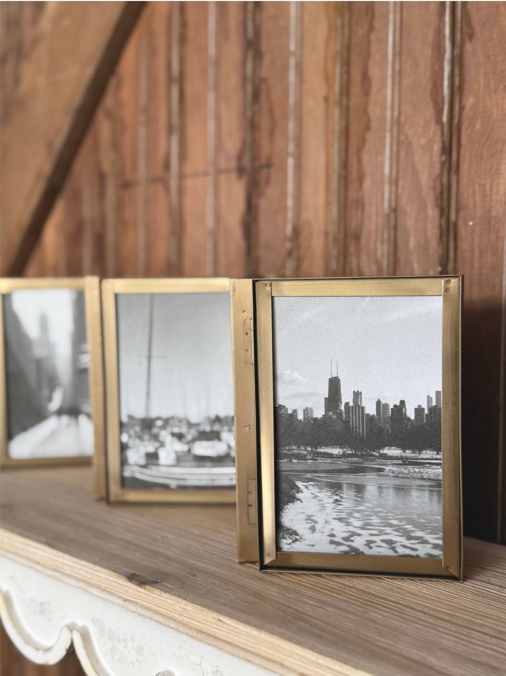 Made Market Co. – wholesale Picture frame – Oversized Hinged Gold Photo Frame 4x67