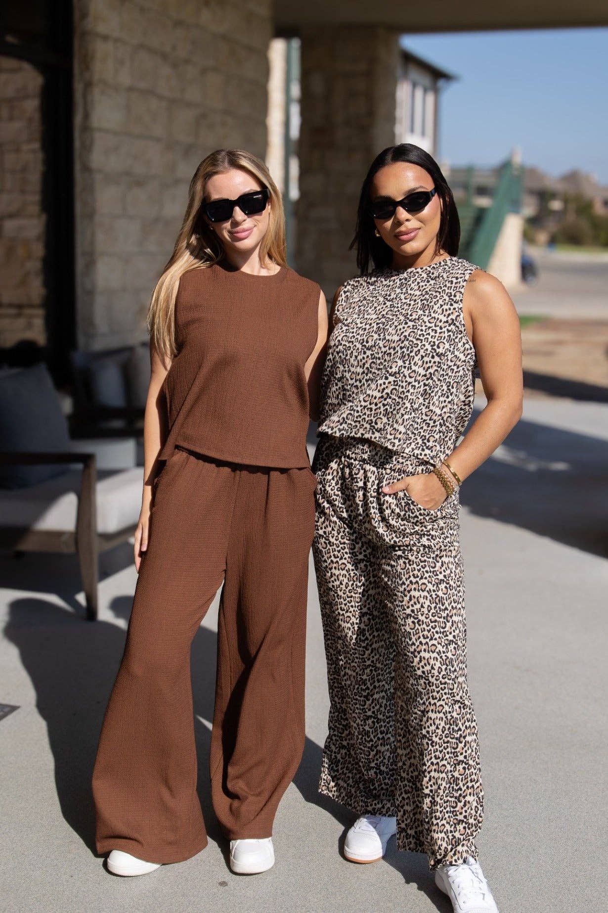 Textured Knit Lounge Pants, Leopard for wholesale on Faire5