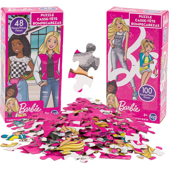 Barbie 48 piece and 100 piece Puzzle for wholesale by Cow Crack Wholesale